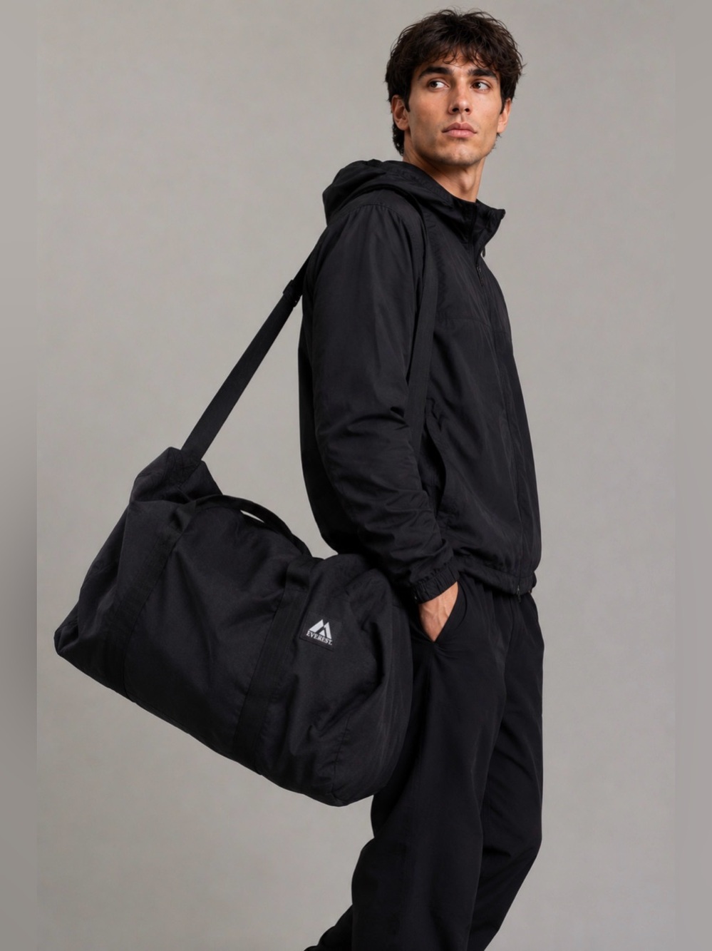 Everest XL 42” Black Duffel Bag NWT Oversized Travel Gym Sports Equipment Canvas